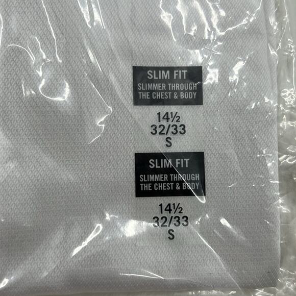 Michael Kors Slim Fit Airsoft Button Front Long Sleeve Shirt - White - S - NWT - Picture 2 of 6